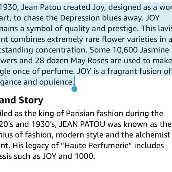 JOY Jean Patou 15ml. 1/2 fl. oz. - Picture 9 of 9